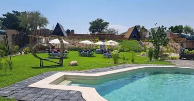 Piscina en o cerca de Cabañas El Encanto