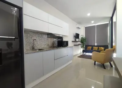 Una cocina o zona de cocina en Departamento en Mazatlán