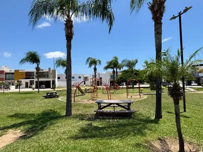 Jardín al aire libre en Casa palmera y sol