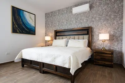 Cama o camas de una habitación en Captain's House Marina Front, Unique View