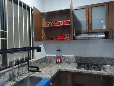 Una cocina o zona de cocina en Departmento en Mazatlán