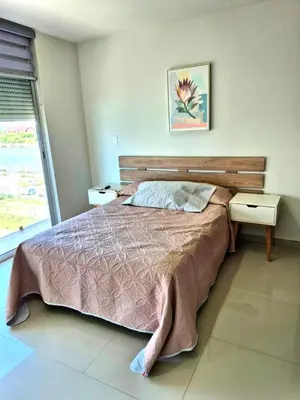 Cama o camas de una habitación en Torre Pórtico #1 de Lujo - Frente Playa y Malecón