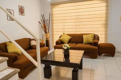 Zona de estar de House with pool, near the beach - Casa con alberca, cerca de playa