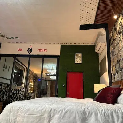 Cama o camas de una habitación en Casa Catorce Loft