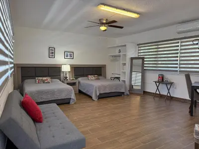 Cama o camas de una habitación en Loft a pocas cuadras de la playa y Zona Dorada