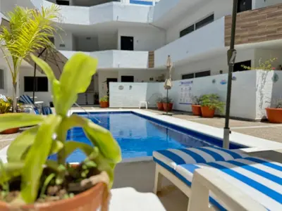 Piscina en o cerca de Loft cerca de la playa y el malecón