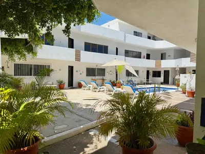 Piscina en o cerca de Loft en Planta Baja Cerca de la Playa