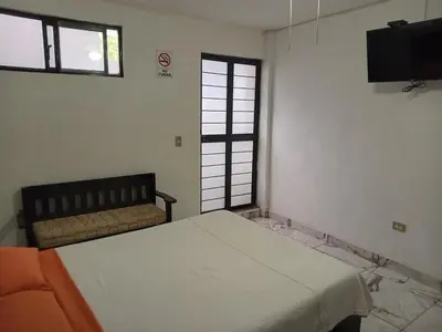 Una televisión o centro de entretenimiento en La Terraza-Habitacion 7