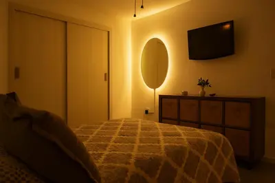 Cama o camas de una habitación en Departamento Confort Colinas