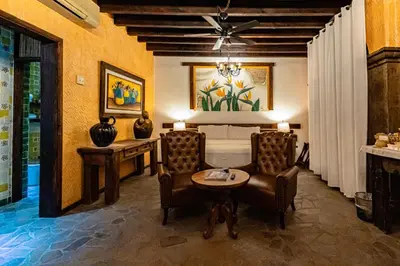 Zona de estar de Posada de las Flores Loreto