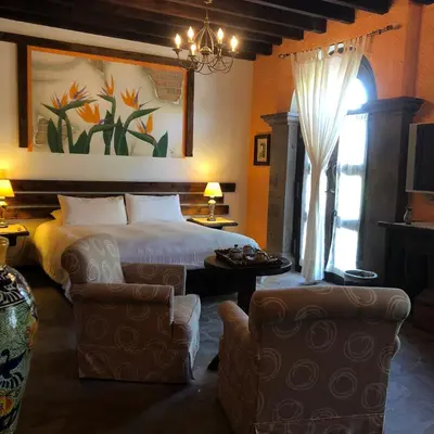 Zona de estar de Posada de las Flores Loreto
