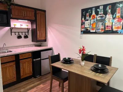 Una cocina o zona de cocina en Estudio práctico y confortable en segundo piso