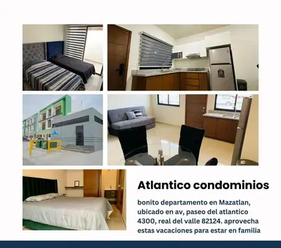 Cama o camas de una habitación en Atlántico departamento
