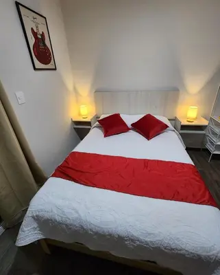Cama o camas de una habitación en Downtown Durango, Ground Floor, Spacious and Comfortable Apartment