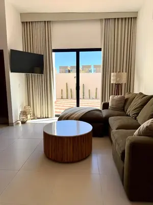 Zona de estar de Modern beach house in San Carlos