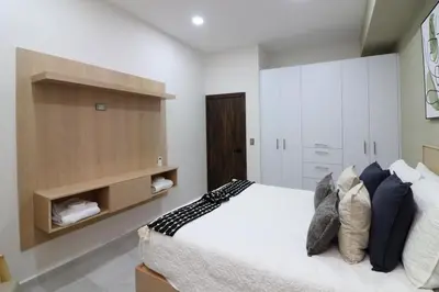 Cama o camas de una habitación en Beautiful and New Bahía Serena Condominium