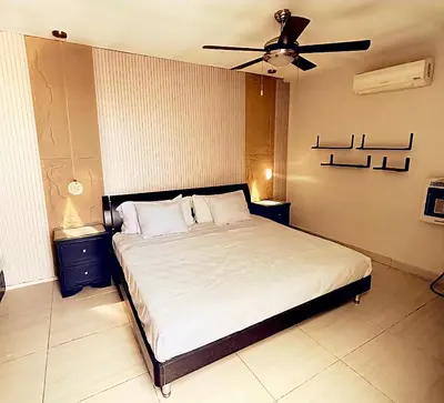 Cama o camas de una habitación en Habitacion Olmo