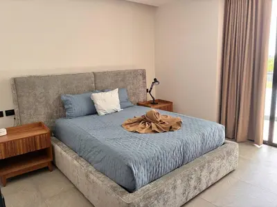 Cama o camas de una habitación en Hospedaje con Estilo en la Marina, Vistas Hermosas