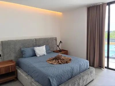 Cama o camas de una habitación en Hospedaje con Estilo en la Marina, Vistas Hermosas