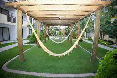 Jardín al aire libre en Alojamiento a Unos Pasos de la Playa en Cerritos