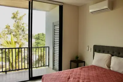 Cama o camas de una habitación en Hotel boutique cerca de Zona Dorada by Gpsrentas