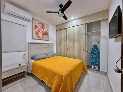 Cama o camas de una habitación en Depa en el Centro Historico By GPSRentas