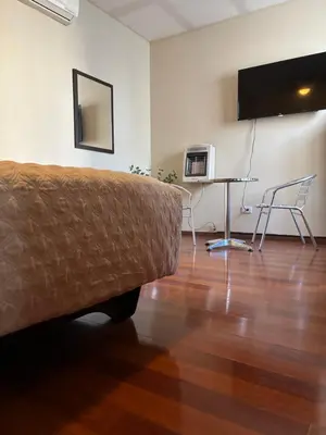 Una televisión o centro de entretenimiento en habitacion Cerezo