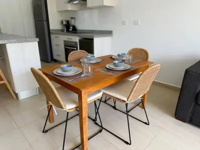 Una cocina o zona de cocina en Bonito Depa Cerca de la Playa