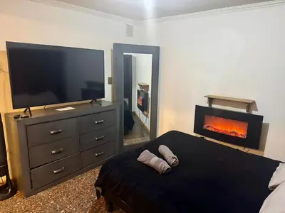 Cama o camas de una habitación en SUITE 6, Centro de Cuauhtémoc Chihuahua