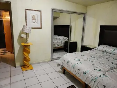 Cama o camas de una habitación en Casa entera cerca del Centro Histórico de Durango