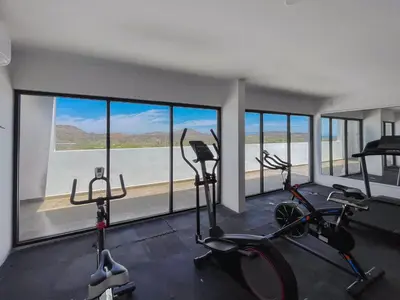 Plano de Cozy apartment with pools near the beach