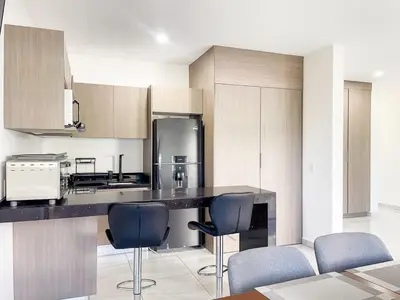 Plano de Cozy apartment with pools near the beach