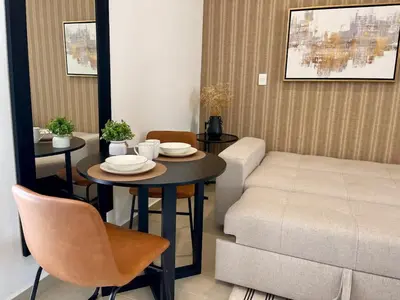 Plano de Ideal para parejas Loft con alberca & Zona Dorada