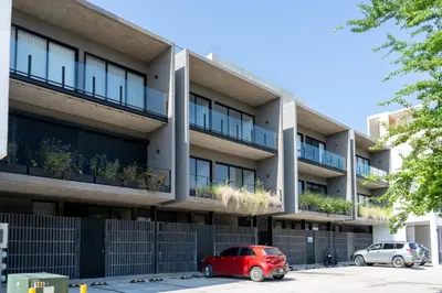 Plano de Modern apartment in Sabalo with pool & grill