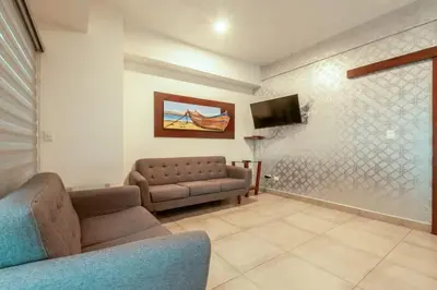 Plano de Apartment for 6 on the first floor with pool