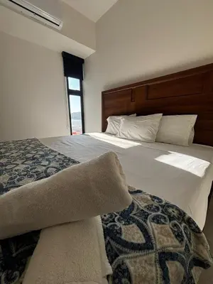 Cama o camas de una habitación en Departamento en la Zona Dorada Mazatlán