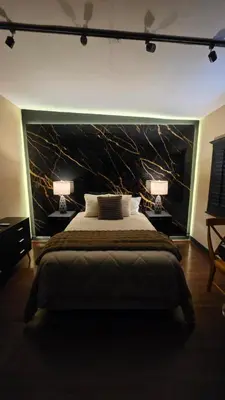Cama o camas de una habitación en Luxury Suites Bangkok a 100 mts del consulado