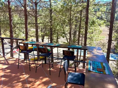 Un balcón o terraza de Aurea Glamping Domo Geodésico de lujo