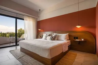 Cama o camas de una habitación en Amhara Marina Mazatlán | Departamentos boutique estilo Tulum a pasos del mar