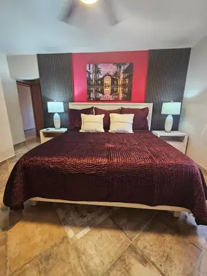 Cama o camas de una habitación en Casa Flor del Desierto