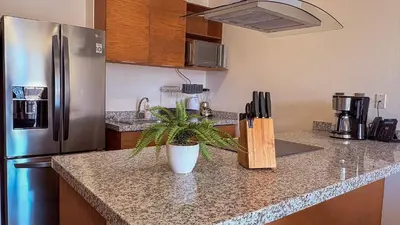 Una cocina o zona de cocina en Boca de Cielo · Malecón · Vistas al Mar