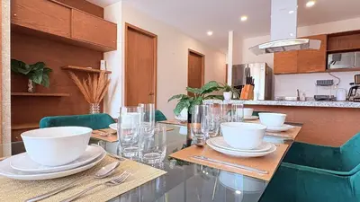 Una cocina o zona de cocina en Boca de Cielo · Malecón · Vistas al Mar