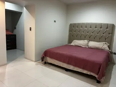 Cama o camas de una habitación en Depa Frente al Parque Central, Excelente Ubicacion