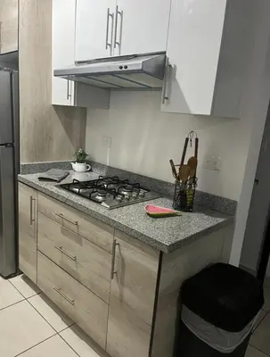 Una cocina o zona de cocina en Casa de Relajación