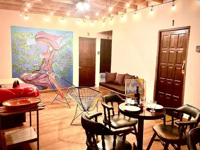 Zona de estar de Casa del Olivo suite 1