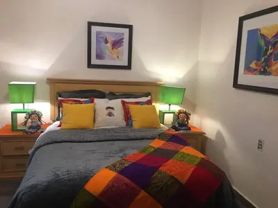 Cama o camas de una habitación en Casa de la Higuera in Pueblo Mágico, Room 1