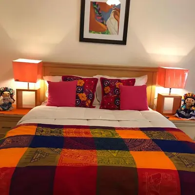Cama o camas de una habitación en Casa de la Higuera in Pueblo Mágico, Room 2