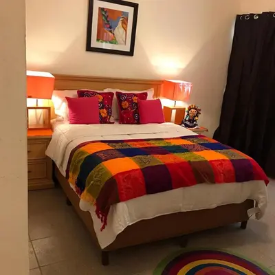 Cama o camas de una habitación en Casa de la Higuera in Pueblo Mágico, Room 2