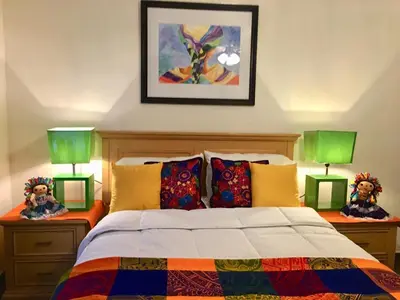 Cama o camas de una habitación en Casa de la Higuera in Pueblo Mágico, Room 3