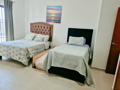 Cama o camas de una habitación en casa estefania